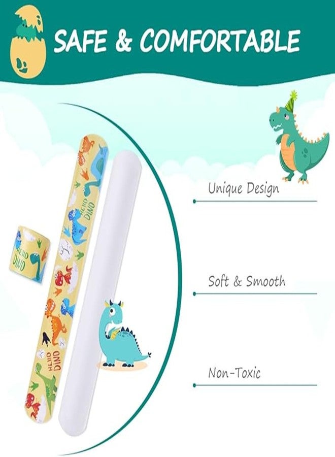 SILLYME 12pc slap bands for kids - Return Gifts Birthday Party For Kids - Best Birthday Return Gift For Kids 6-12 - return gift for kids age 6-10 10-12 (dinosaur theme 12pc) - Image 4